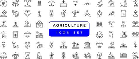 Farm, Farming, Agriculture - thin line web icon set. Contains such Icons as Greenhouse, Haystack, Harvest and more. Outline icons collection vector