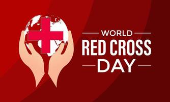 ArWorld Red Cross Day . Template celebrated in 8 may. Banner poster, flyer and background design. vector