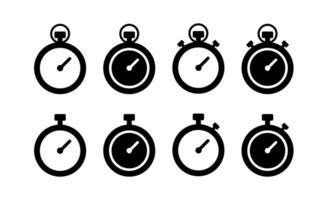 Timer icon collection. Symbol timer on a white background. Set of Timer vector icons.Set of timer and stopwatch icons. Cooking time symbols and labels