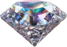 AI generated Diamond stone, colorful gemstone clipart. png