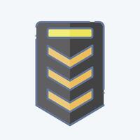 icono sargento. relacionado a militar y Ejército símbolo. garabatear estilo. sencillo diseño ilustración vector