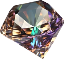 ai gegenereerd diamant steen, kleurrijk edelsteen clip art. png