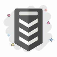 Icon Sergeant. related to Military And Army symbol. comic style. simple design illustration vector