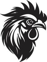 Farmyard Fashion Sleek Black Icon Featuring Chicken Vector Logo Eggquisite Elegance Chic Monochrome Chicken Emblem in Black