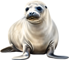 AI generated Watercolor painting of a cute Seal. png