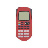 money graphing calculator cartoon vector illustration