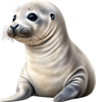 AI generated Watercolor painting of a cute Seal. png