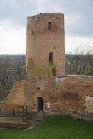 Czersk, Poland - March 24th, 2024 - Round tower at Masovian Dukes Castle photo