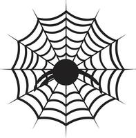 girar obra maestra cresta ingenioso araña y web icono para impactante marca aracno elegancia Insignia elegante araña con araña web vector