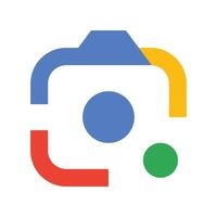 Google lens vector icon in color style