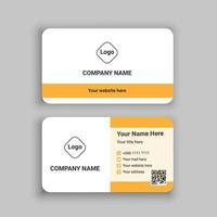 Business card design yellow color vector