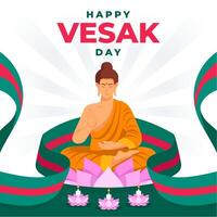 Happy Vesak Day Illustration background. Celebration of Bangladesh Day. eps 10 vector