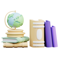 Book World 3D Icon Illustration for Web,App, etc png