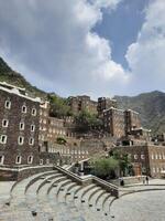 Asir, Saudi Arabia, 12 April 2024 - Beautiful daytime view of Rijal Almaa heritage village in Asir region in Saudi Arabia. photo