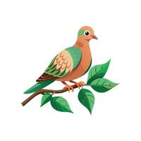 Realistic pigeon-bird concept illustration vector