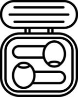 Earbuds Line Icon vector