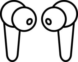 Earbuds Line Icon vector