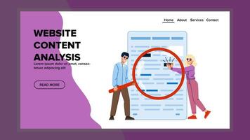 strategy website content analysis vector