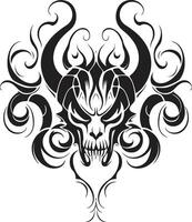 Infernal Impression Evil Devilhead Stygian Symbolism Black Devilhead vector
