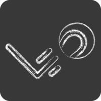 Icon Bounce. related to Tennis Sports symbol. chalk Style. simple design illustration vector