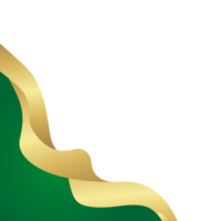 GOLDEN GREEN CURVED ABSTRACT png