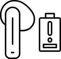 Earbud Line Icon vector