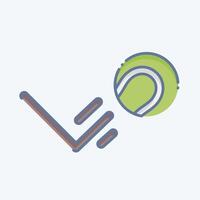 Icon Bounce. related to Tennis Sports symbol. doodle style. simple design illustration vector