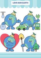 EARTH DAY, WORLD ENVIRONMENT DAY, ZERO WASTE, SAVE THE EARTH, ESG vector