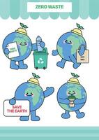 EARTH DAY, WORLD ENVIRONMENT DAY, ZERO WASTE, SAVE THE EARTH, ESG vector