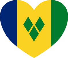 Saint Vincent and the Grenadines flag heart shape png