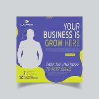 Marketing Growth Social MediaTemplate and Modern Business Agency Post Design vector