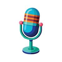 Stylish voice-recoding microphone vector