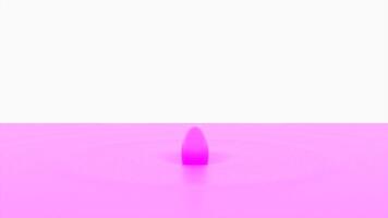 Bouncing colored ball on water surface. Design. Looped animation of bouncing ball leaving water rings on surface. Bouncing ball in water video