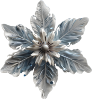 Enchanted frost flower, clipart for decoration. Ai-Generated. png