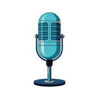 Stylish voice-recoding microphone vector