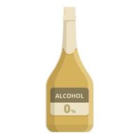 Zero alcohol drink icon cartoon . Wine bottle vector