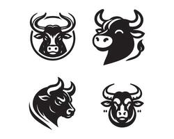 toro silueta icono gráfico logo diseño vector