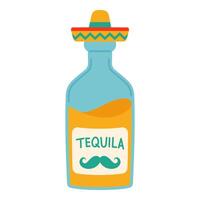 A bottle of tequila isolated on a white background vector