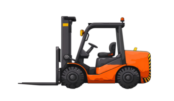 forklift truck on transparent background png