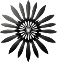 Flower with a sunburst effect. AI-Generated. png