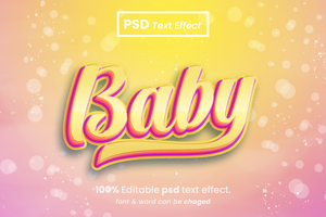 Glossy 3D Editable Text Effect psd