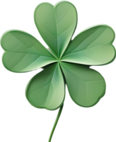 a cute Clover's leaf icon. AI-Generated. png