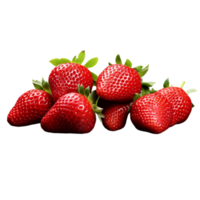 generado ai Fresco fresas aislado prima en transparente antecedentes png