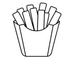 French fries hand drawing design vector