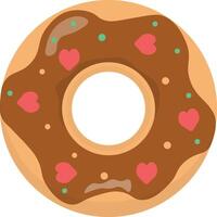 Sweet Donuts Illustration. Delicious Snack. with Chocolate, Macha, and Pink Glazed Snack on White Background. vector