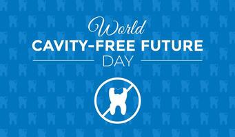 World Cavity-Free Future Day Illustration vector