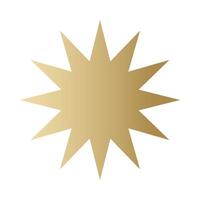 oro estrella brillar icono. dorado futurista formas.navidad estrellas iconos parpadea desde fuegos artificiales vector