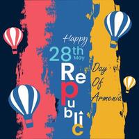 28 May Armenia Republic Day Celebration Template Design Illustration vector