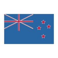 Flag of New Zealand, Oceania, Isolated on White Background. vector