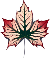 An image of a stylized leaf. AI-Generated. png